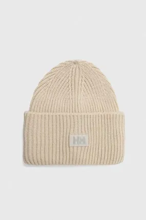 Helly Hansen beanie HH RIB BEANIE beige color 54020