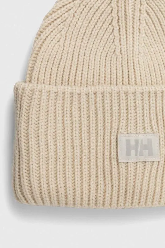 Helly Hansen beanie HH RIB BEANIE beige color 54020