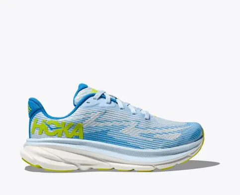 Hoka Kid’s Youth Clifton 9 Athletic Shoes-Ice Water/Evening Primrose