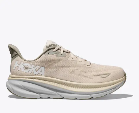 Hoka Men’s Clifton 9 Athletic Shoes-Oat Milk/Barley