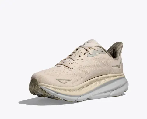 Hoka Men’s Clifton 9 Athletic Shoes-Oat Milk/Barley