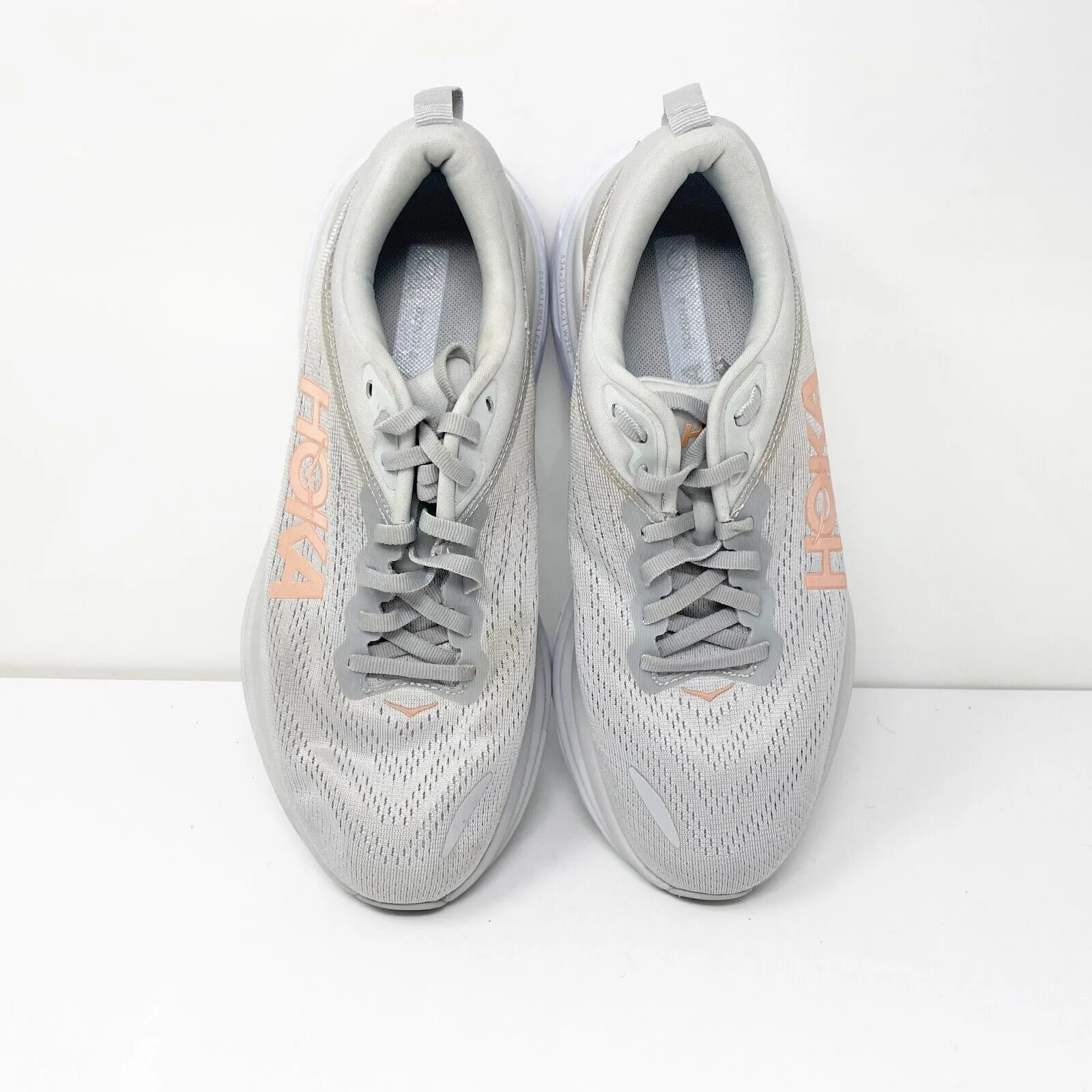 Hoka One One Womens Bondi 8 1127952 HMLR Gray Running Shoes Sneakers Size 8 B