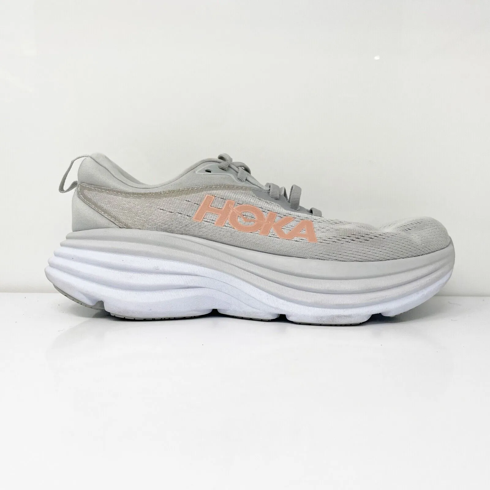 Hoka One One Womens Bondi 8 1127952 HMLR Gray Running Shoes Sneakers Size 8 B