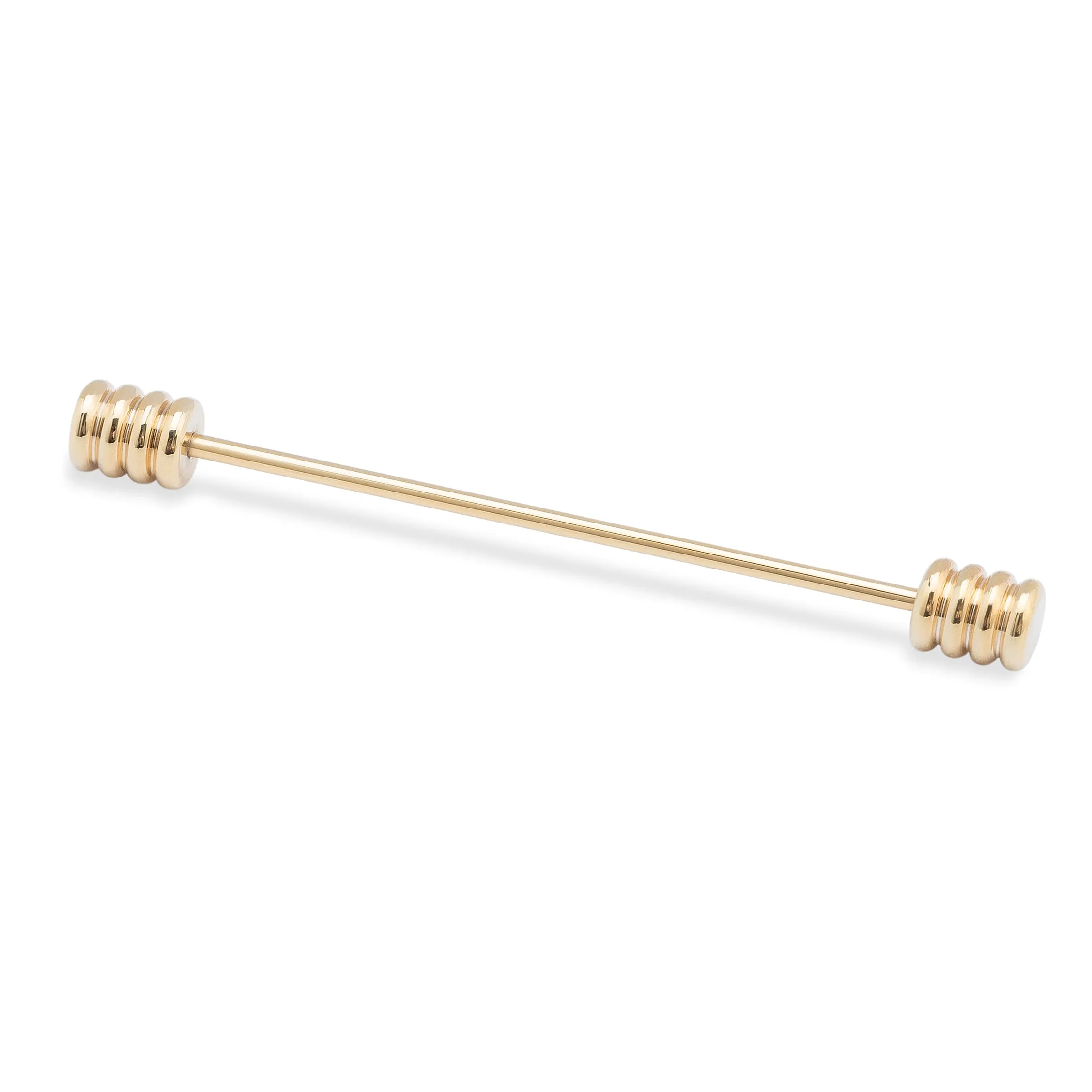 Honeycomb End Gold Collar Bar