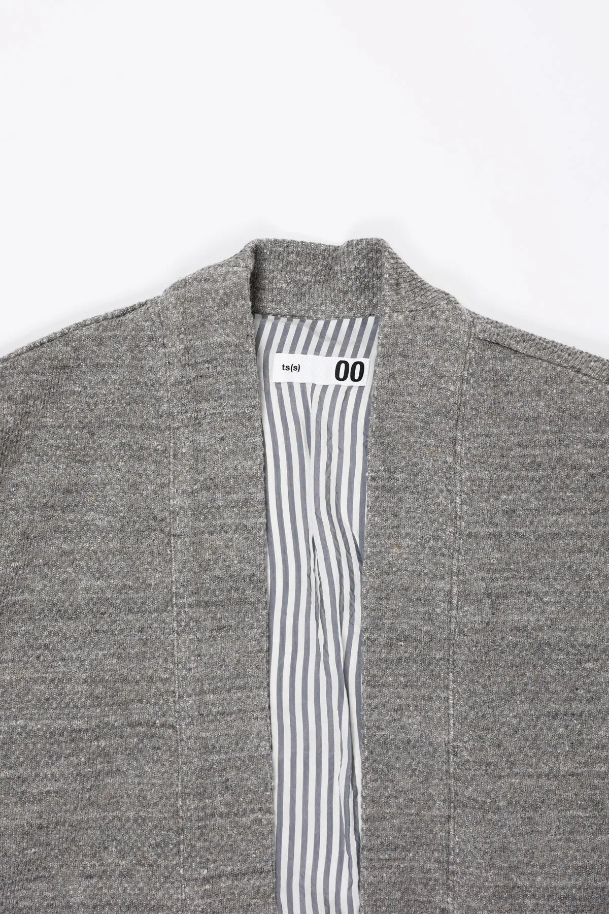 Honeycomb Jersey Lined Easy Cardigan - Gray