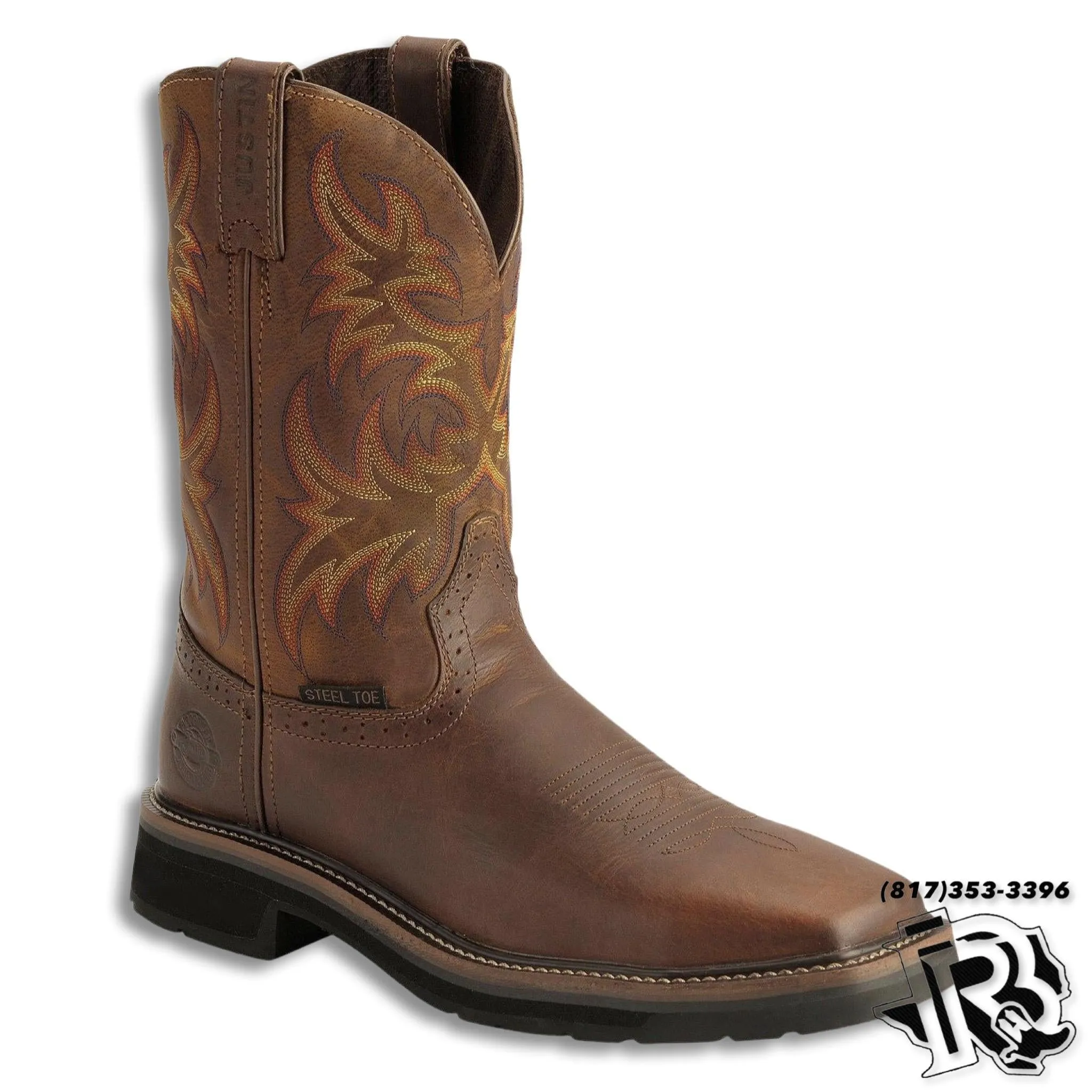 Justin STEEL TOE | Driller Cowhide Steel-Toe Stampede Work Boots WK4682