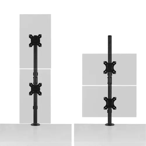 Kensington Vertical Stacking Dual Monitor Arm Black