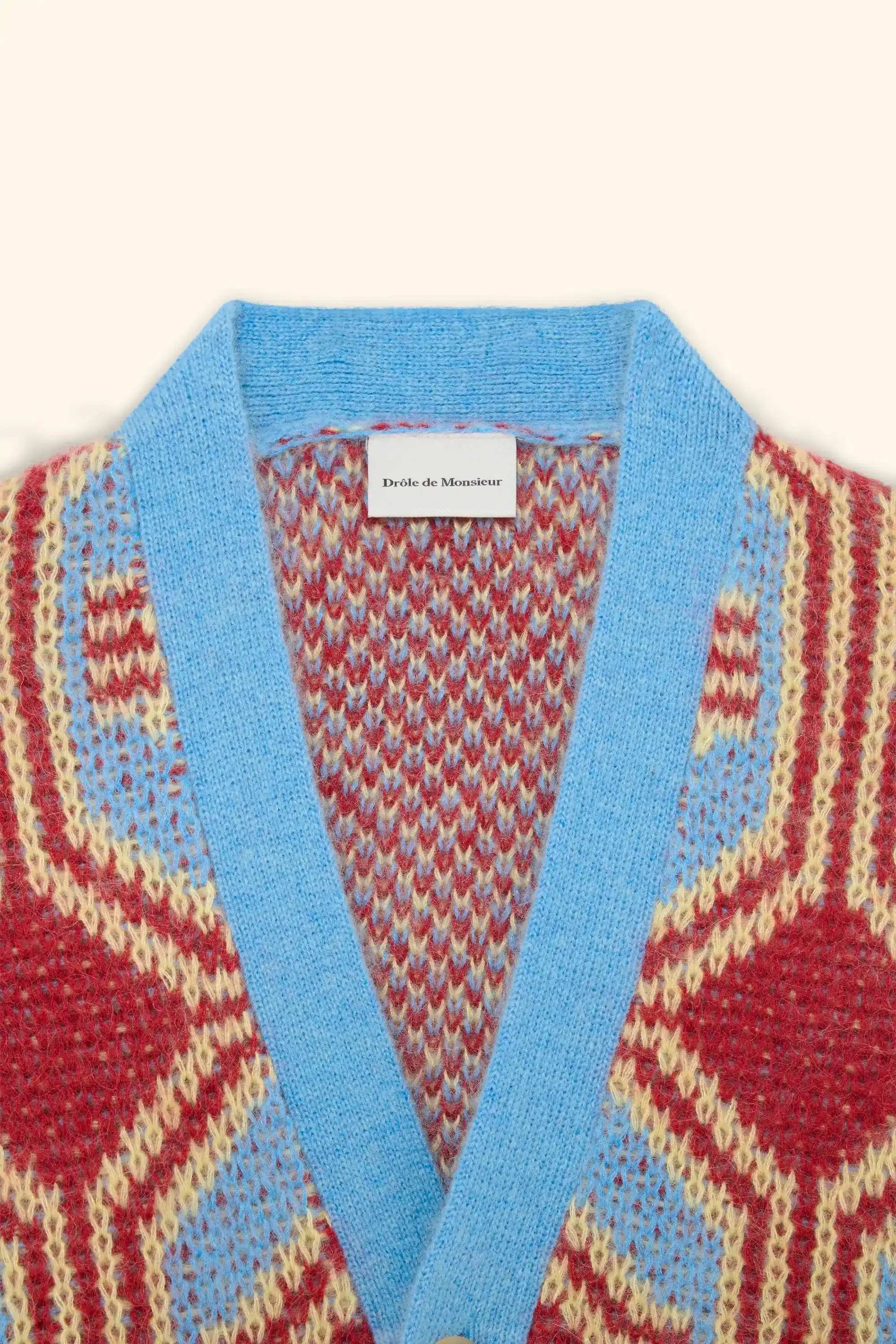 Le Cardigan Mohair Géométrique