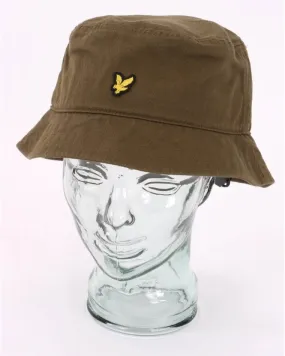 Lyle & Scott Cotton Twill Bucket Hat Olive