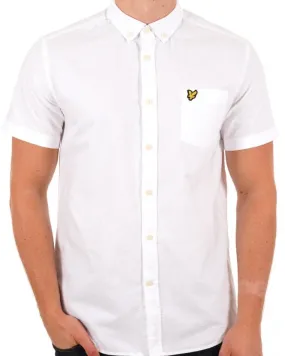 Lyle & Scott Short Sleeve Oxford Shirt White