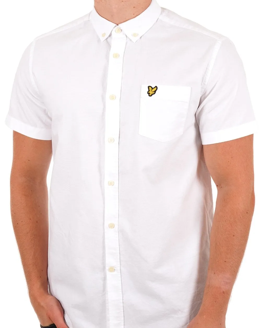 Lyle & Scott Short Sleeve Oxford Shirt White