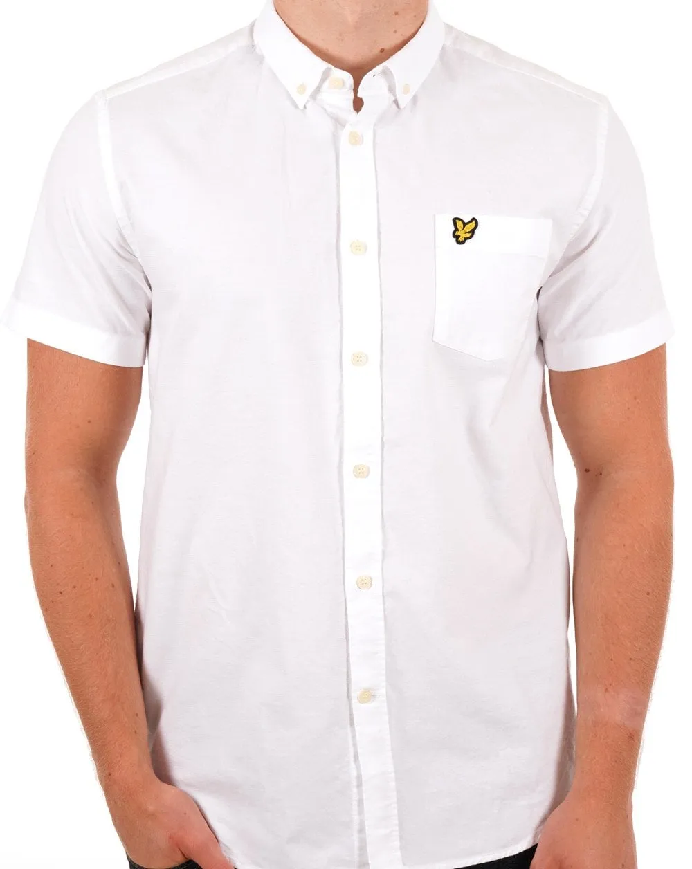 Lyle & Scott Short Sleeve Oxford Shirt White