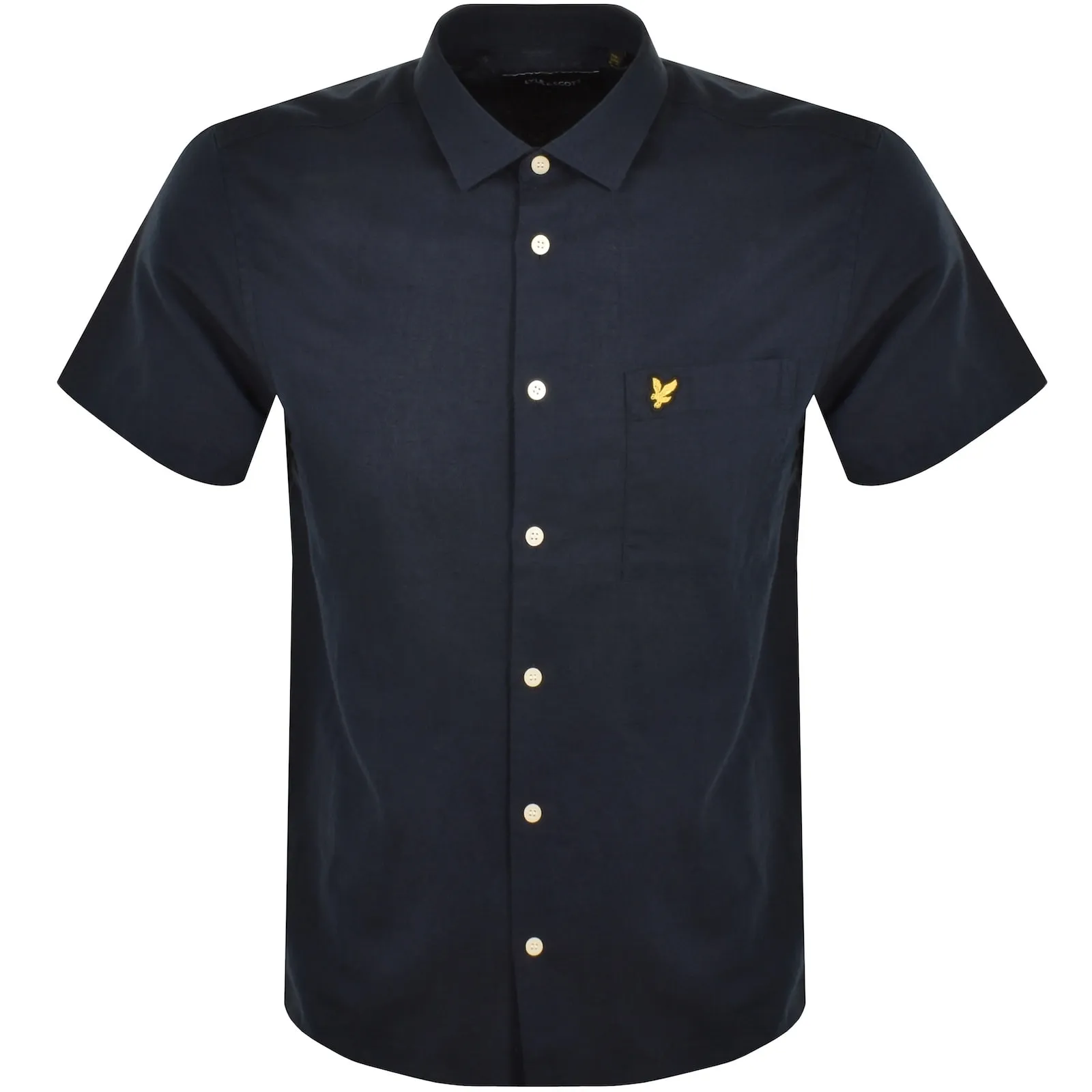 Lyle And Scott Cotton Linen Shirt Navy