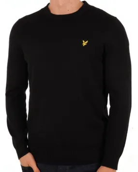 Lyle And Scott Cotton Merino Crew Jumper Black