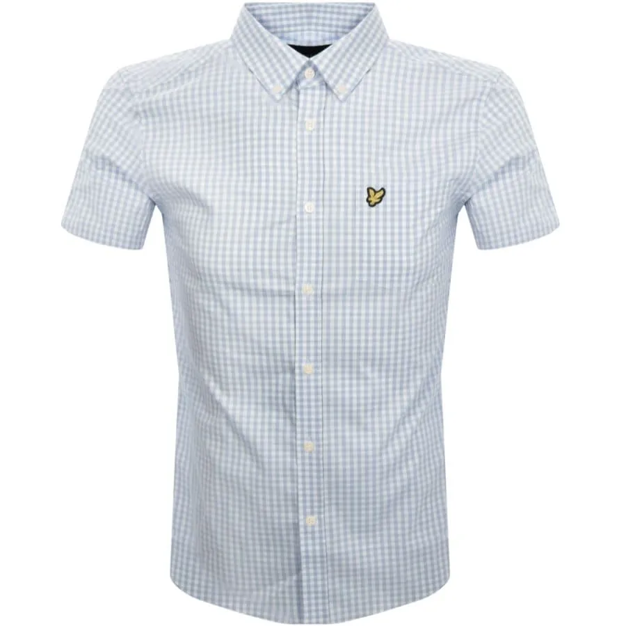 Lyle And Scott Gingham Check Shirt Blue