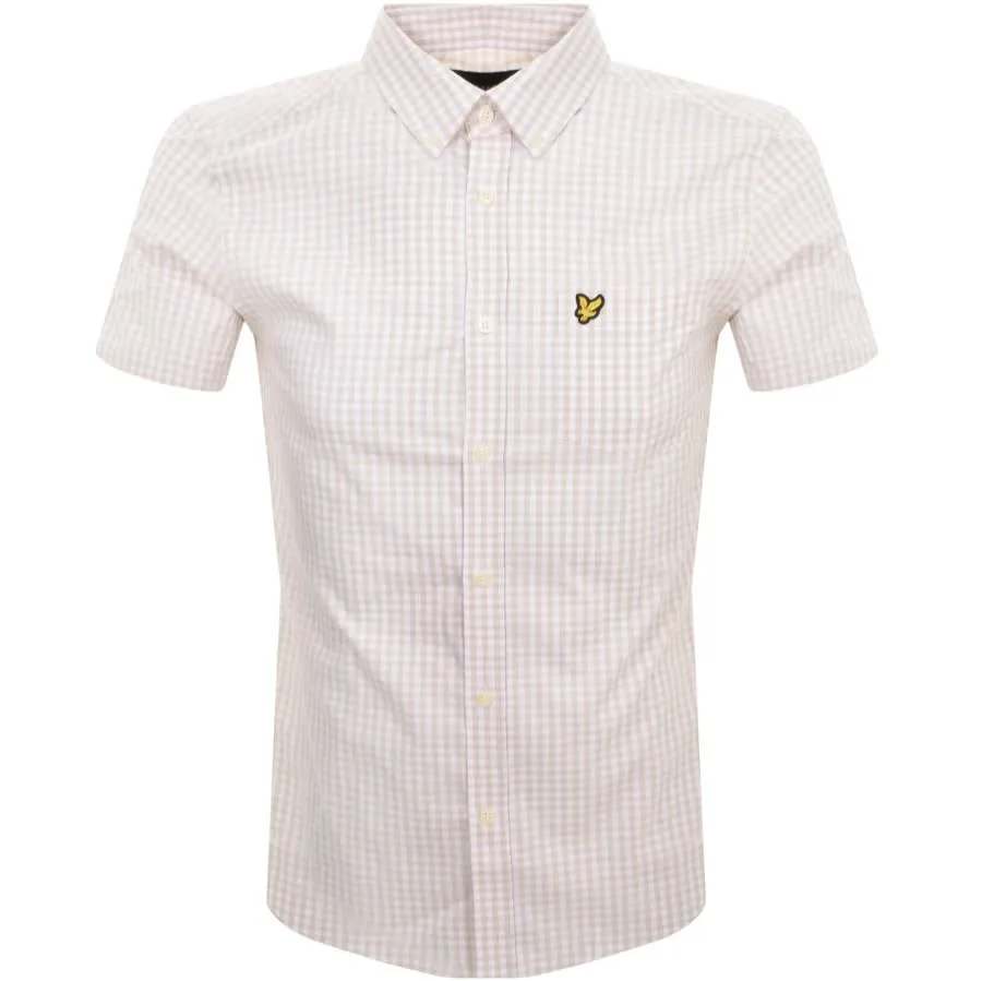 Lyle And Scott Gingham Check Shirt White