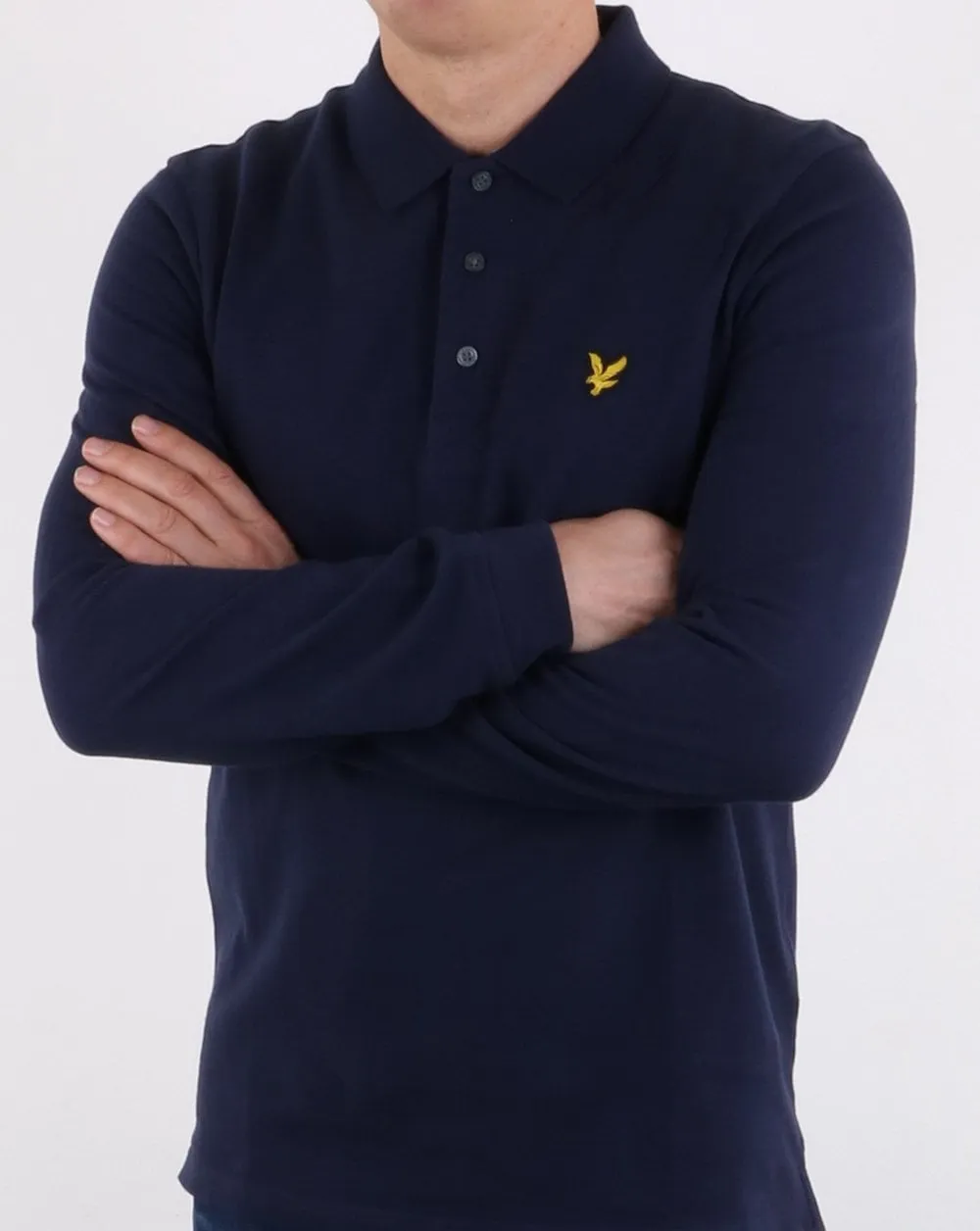 Lyle And Scott Long Sleeve Polo Shirt Navy