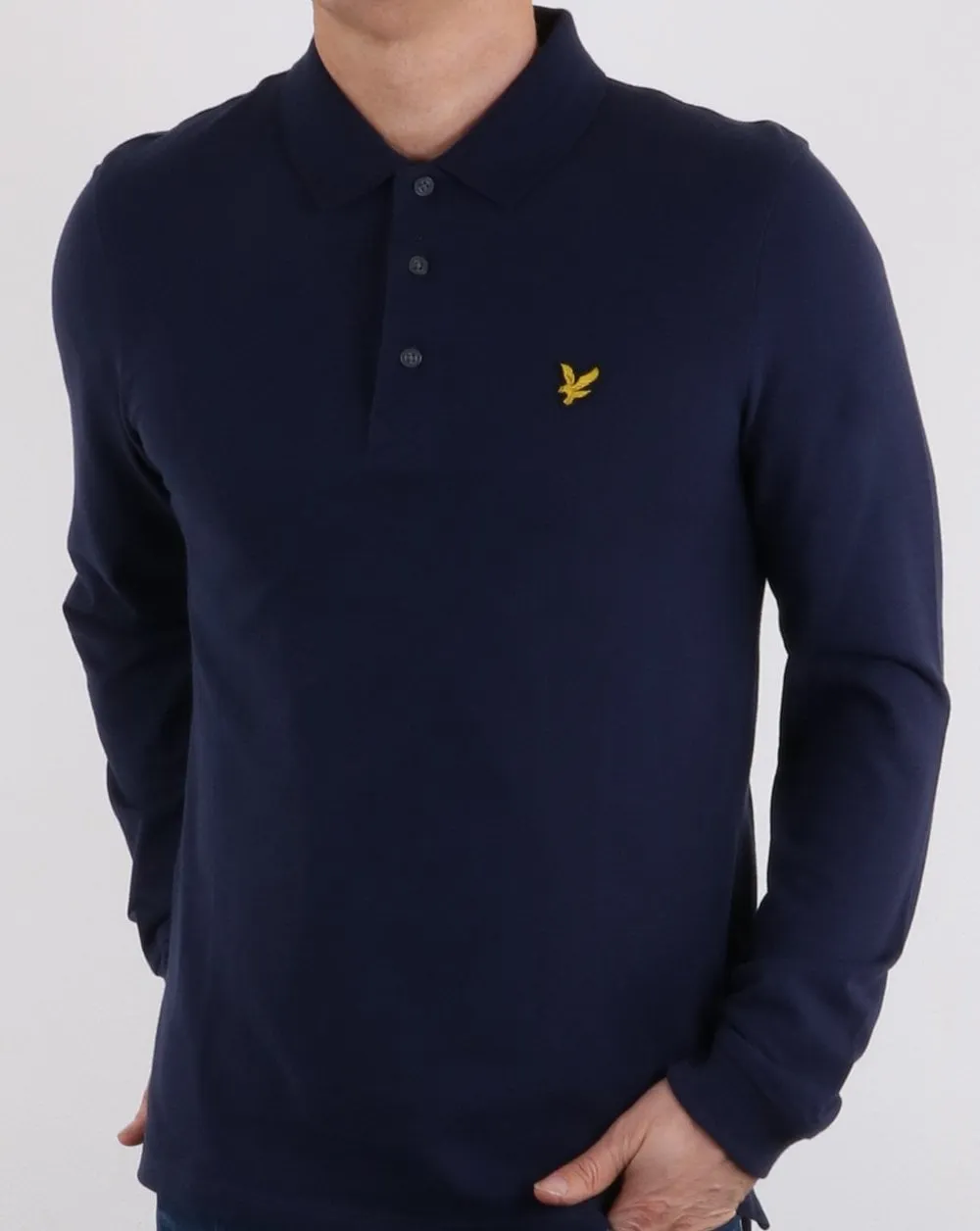 Lyle And Scott Long Sleeve Polo Shirt Navy