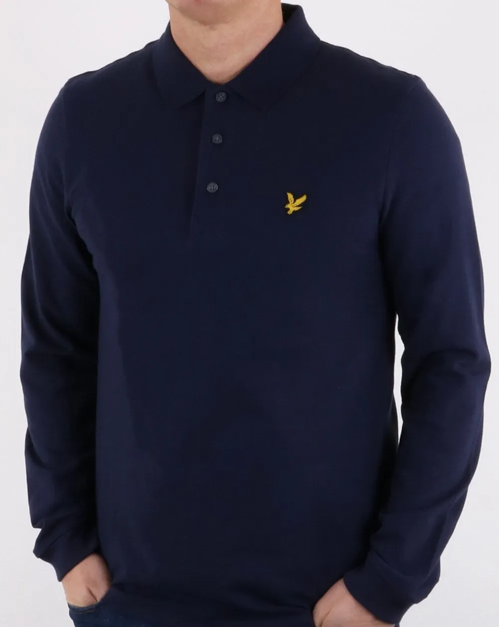 Lyle And Scott Long Sleeve Polo Shirt Navy