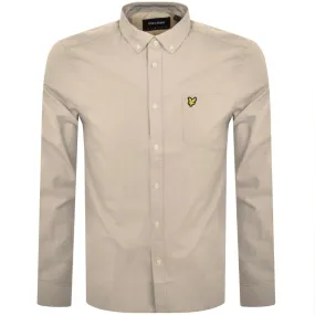 Lyle And Scott Oxford Long Sleeve Shirt Beige