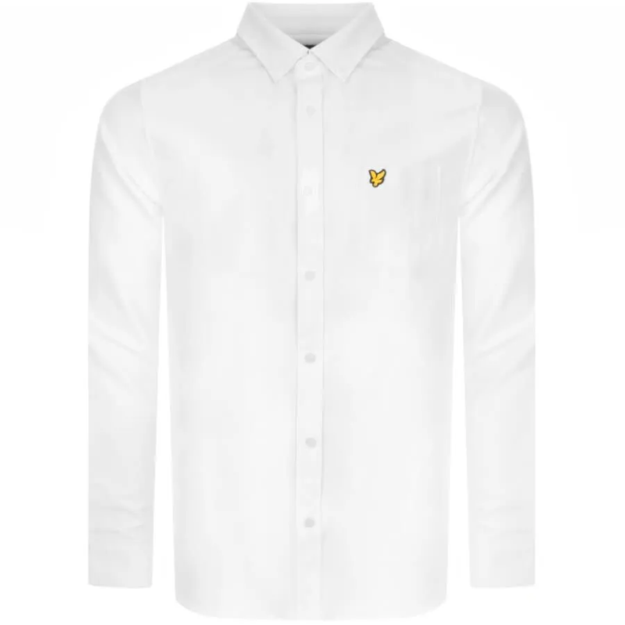 Lyle And Scott Oxford Long Sleeve Shirt White