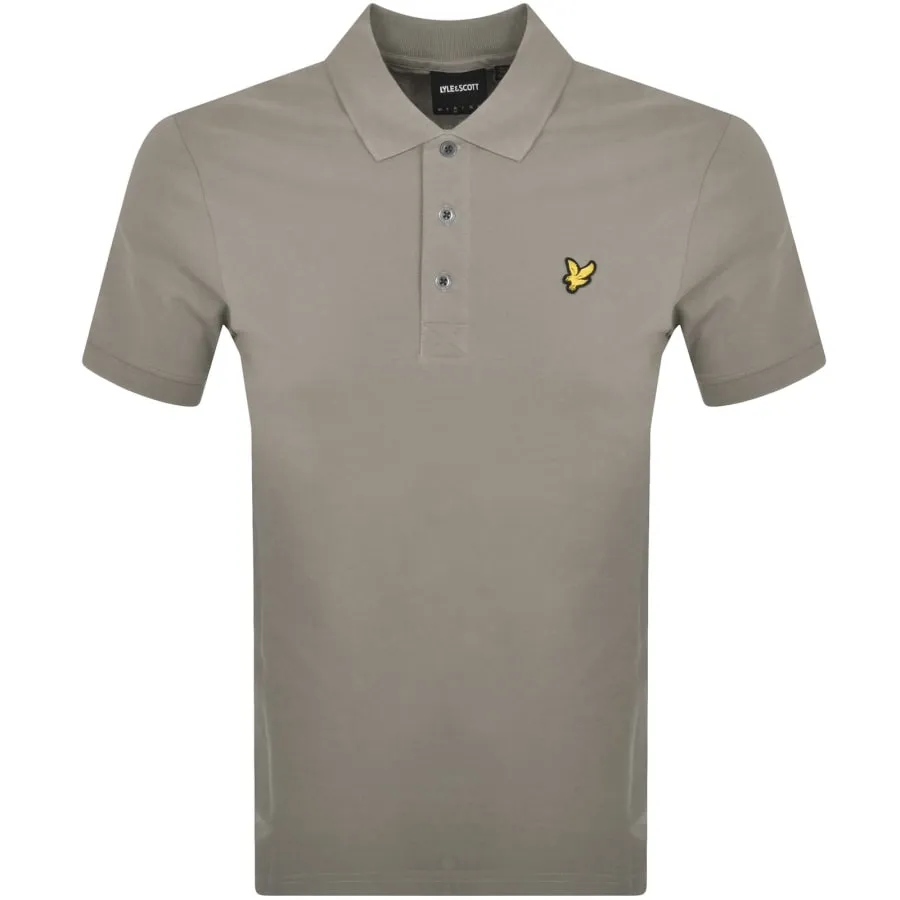 Lyle And Scott Plain Polo T Shirt Grey