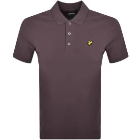 Lyle And Scott Plain Polo T Shirt Purple