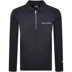 Lyle And Scott Quarter Zip Sweatshirt Navy