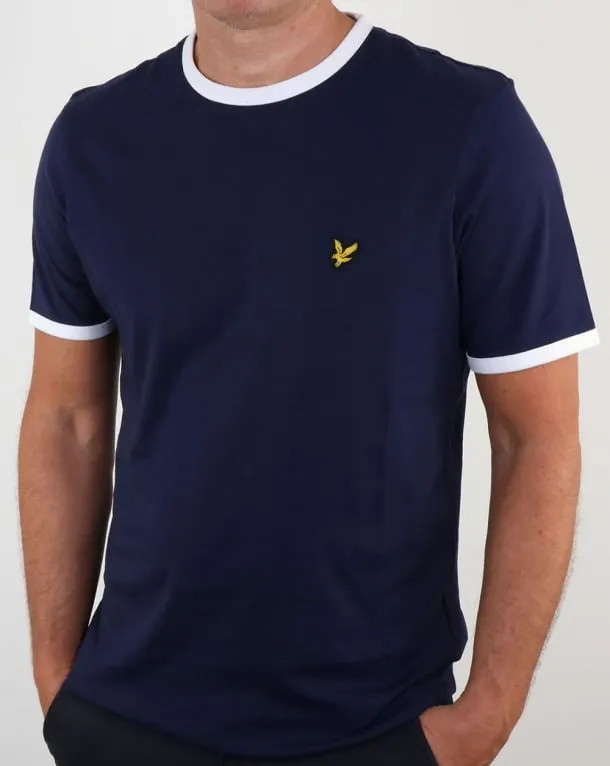 Lyle And Scott Ringer T Shirt Navy