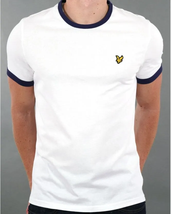 Lyle And Scott Ringer T-shirt White/Navy