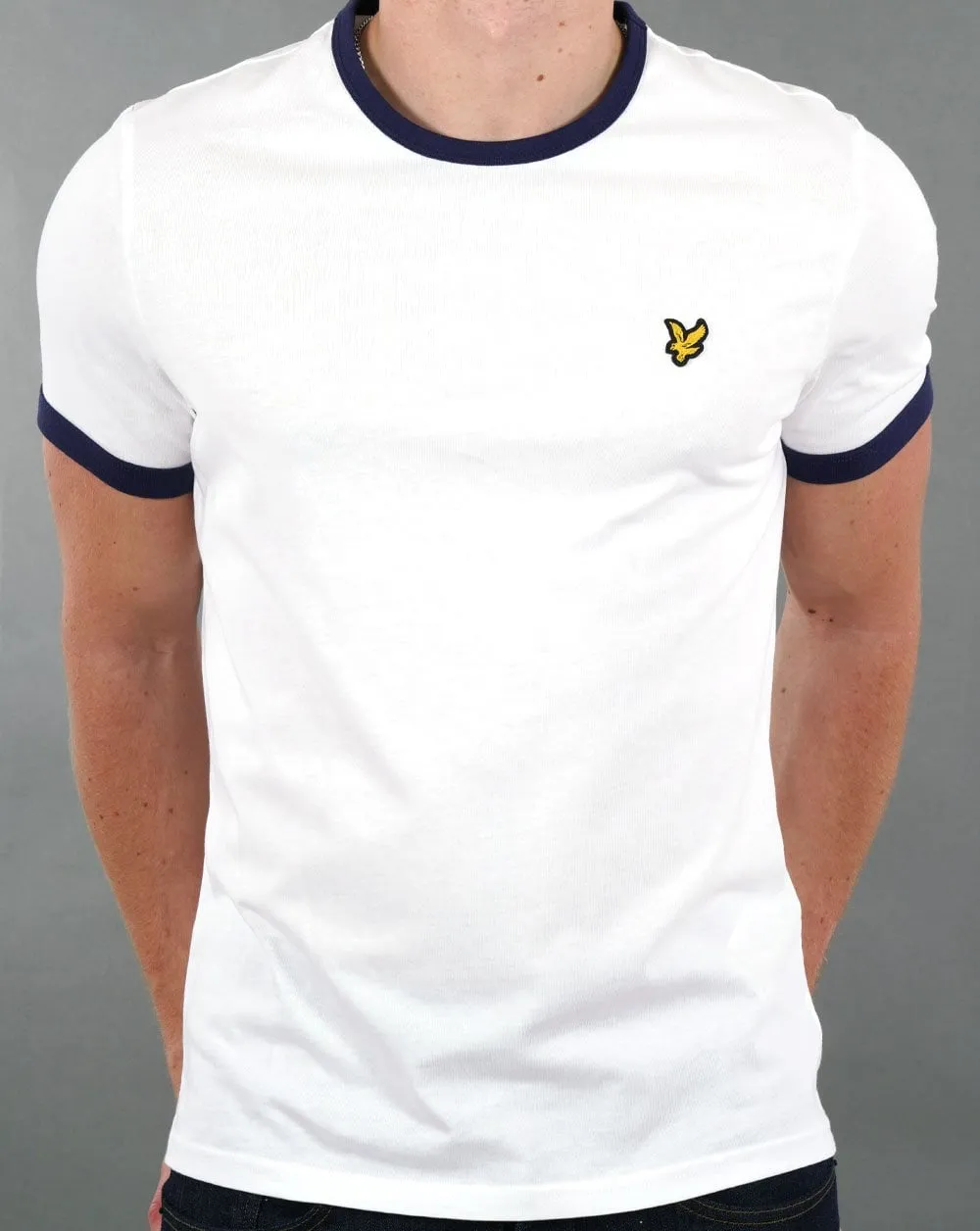 Lyle And Scott Ringer T-shirt White/Navy