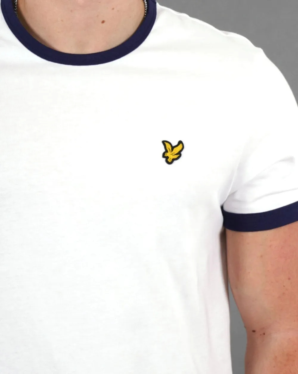 Lyle And Scott Ringer T-shirt White/Navy