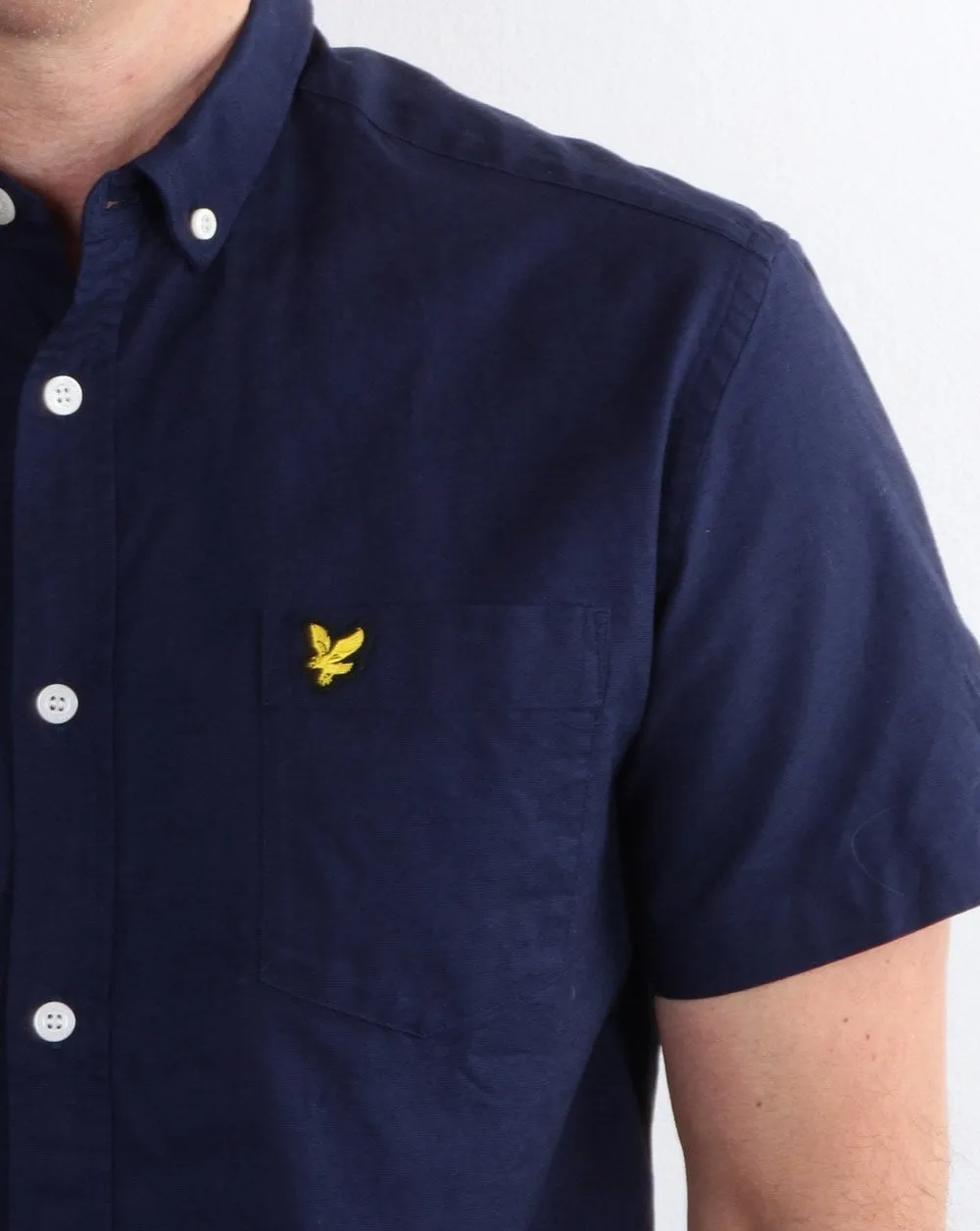 Lyle And Scott Short Sleeve Oxford Shirt Navy