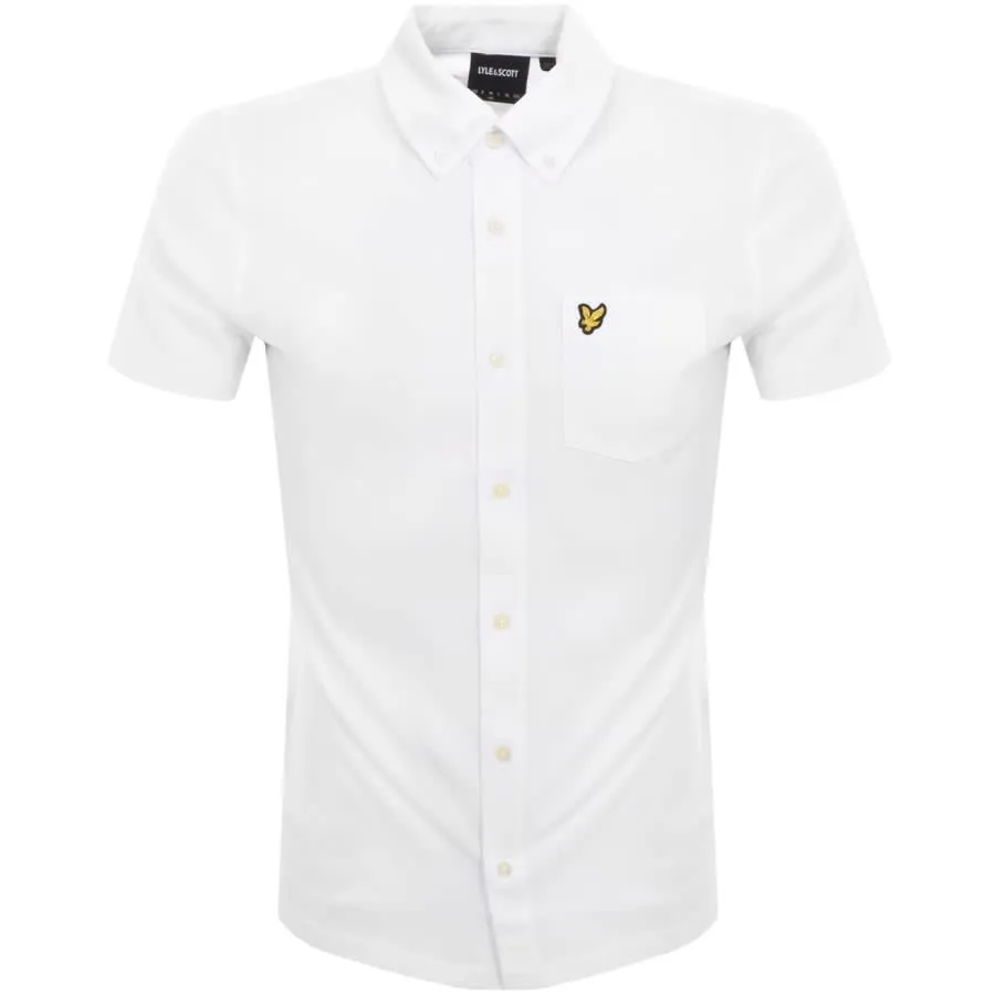 Lyle And Scott Short Sleeve Pique Shirt White