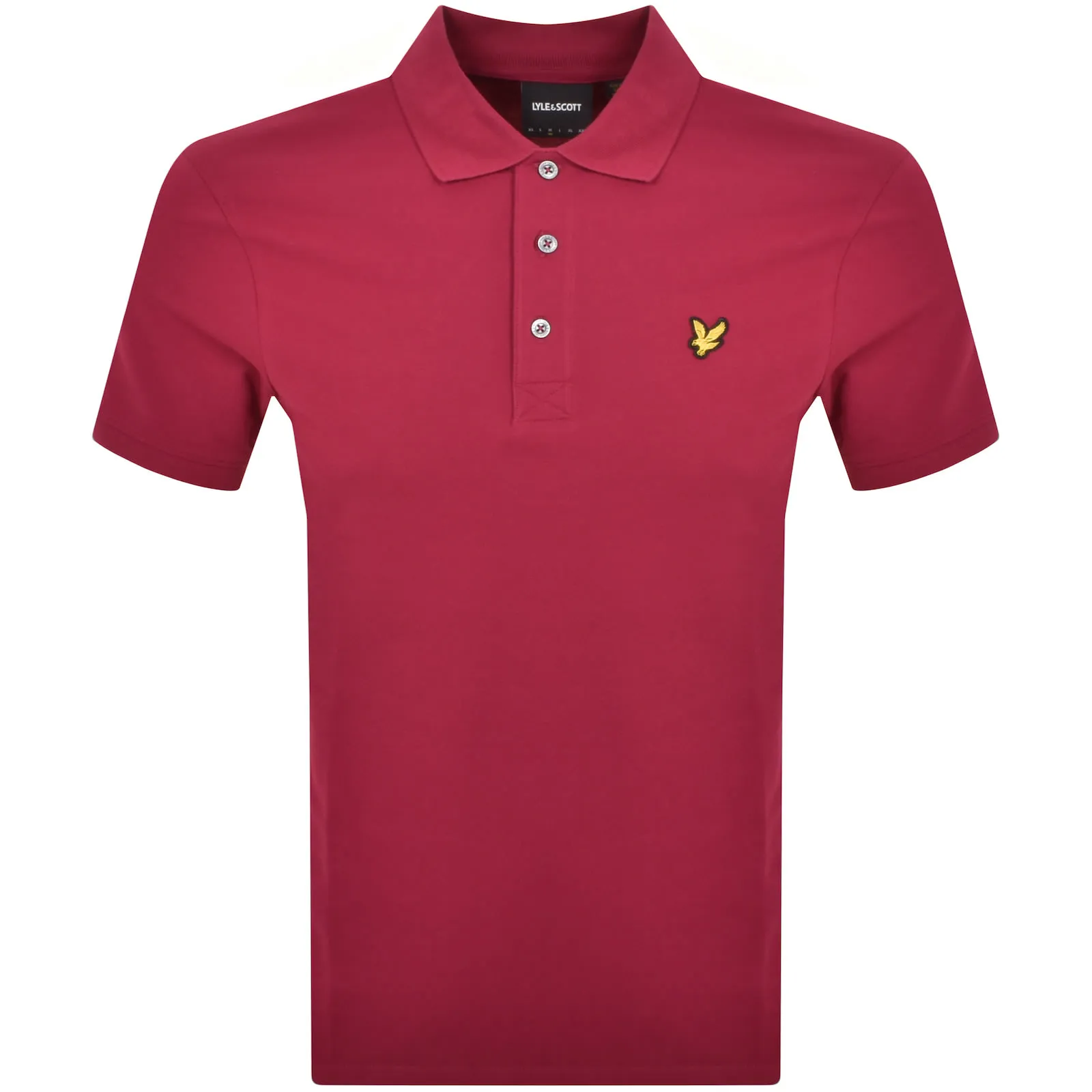 Lyle And Scott Short Sleeved Polo T Shirt Burgundy