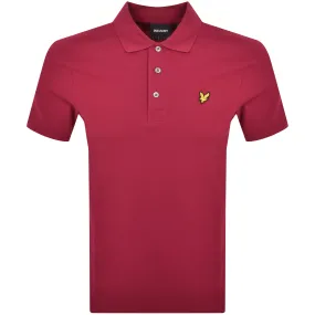 Lyle And Scott Short Sleeved Polo T Shirt Burgundy