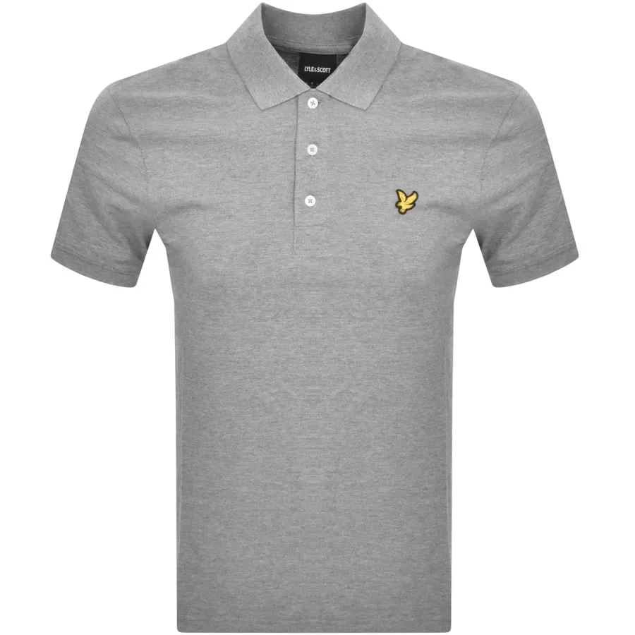 Lyle And Scott Short Sleeved Polo T Shirt Grey