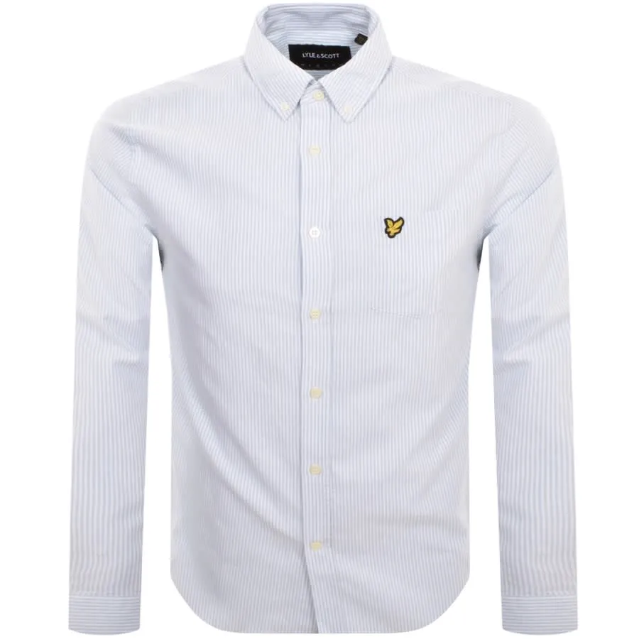 Lyle And Scott Stripe Oxford Shirt Blue