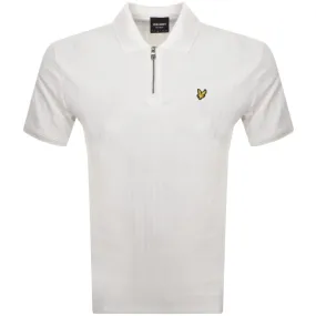 Lyle And Scott Textured Stripe Polo T Shirt White