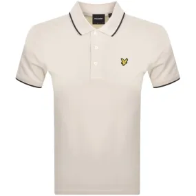 Lyle And Scott Tipped Polo T Shirt Cream