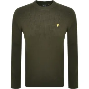 Lyle And Scott Vintage Grid Knit Jumper Green