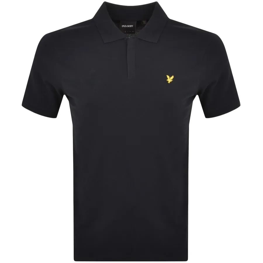 Lyle And Scott Zip Polo T Shirt Navy