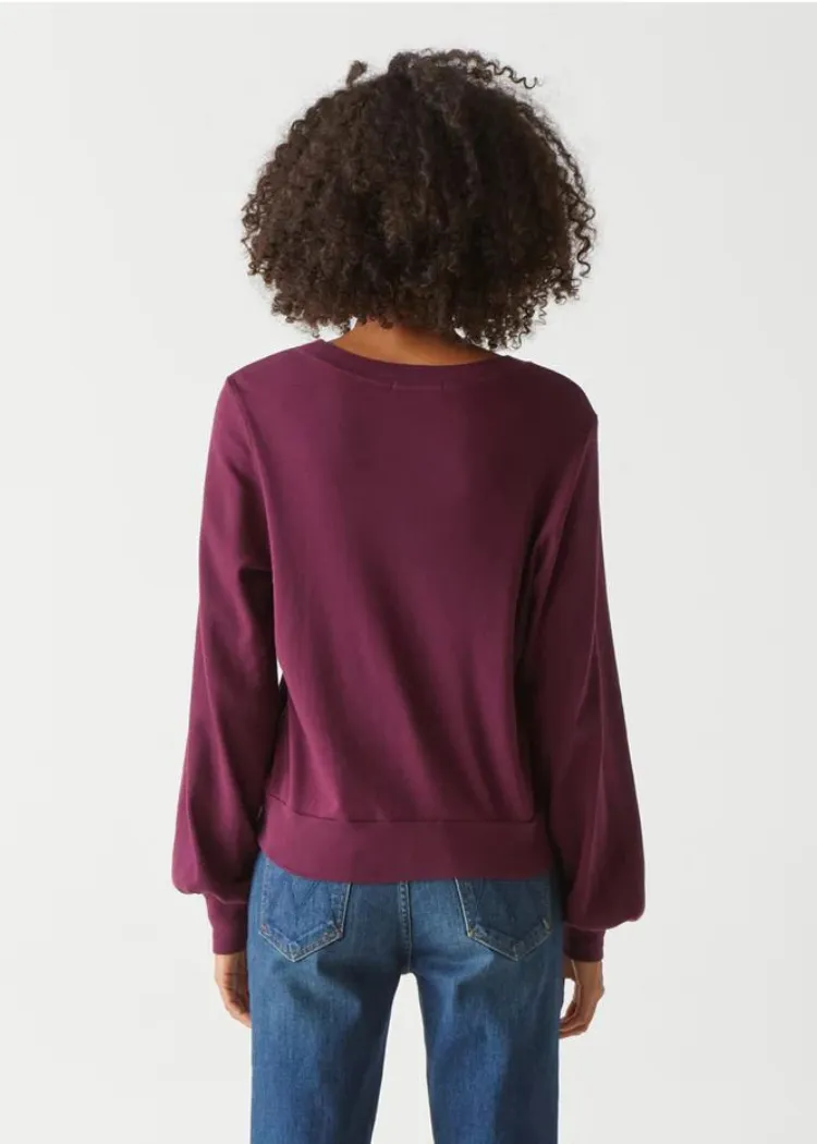 Mac Puff Sleeve Crew Neck - Plum ***FINAL SALE***