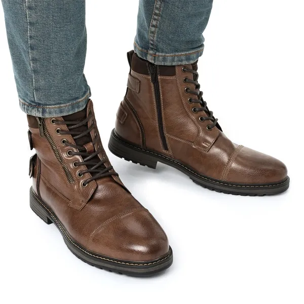 Men's Fur-Lined Oxford Dress Boots