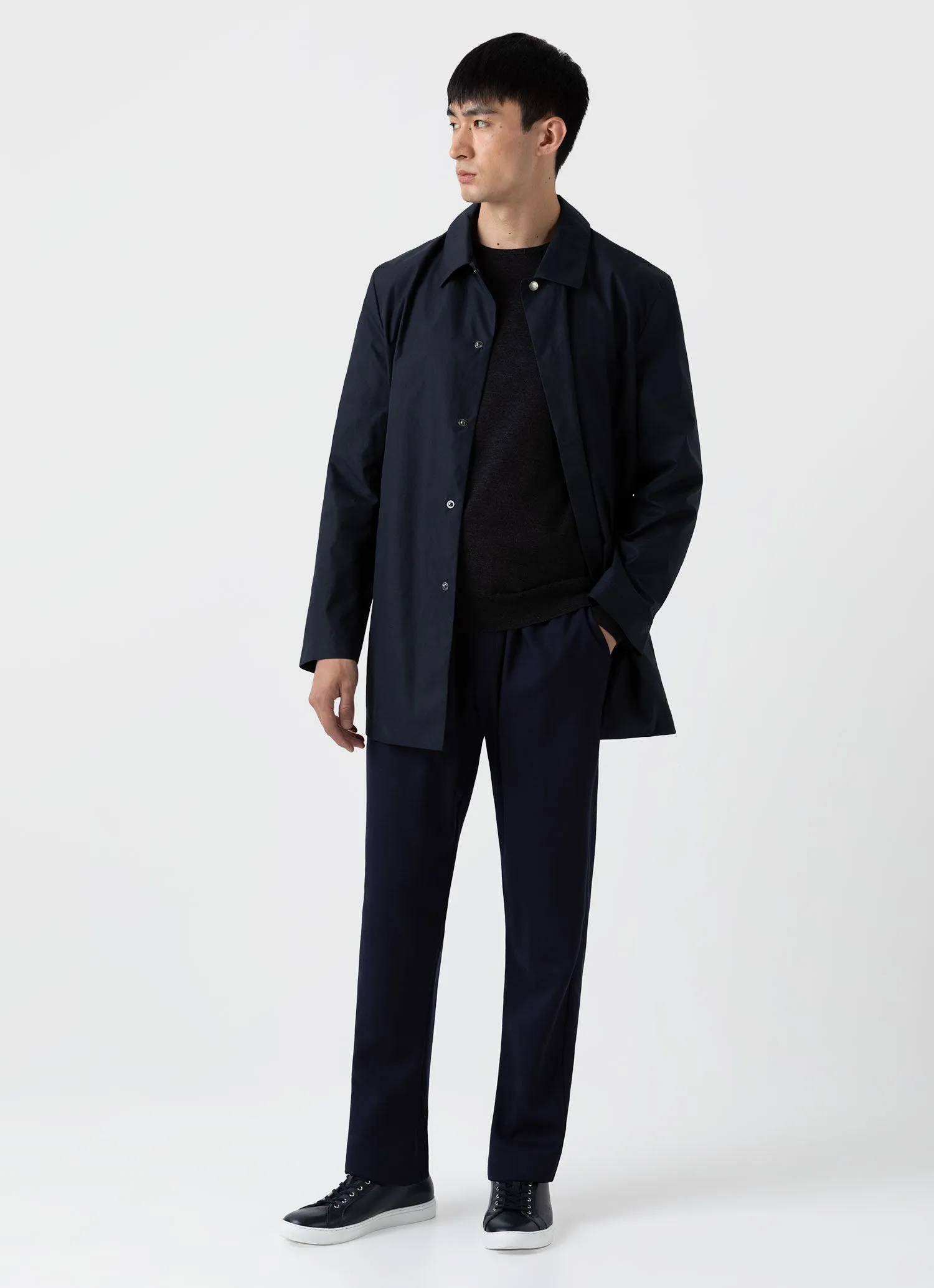 Men's Ventile Mac in Dark Navy