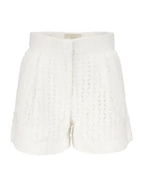 Michael Kors    Michael Kors Eyelet Pleated Shorts