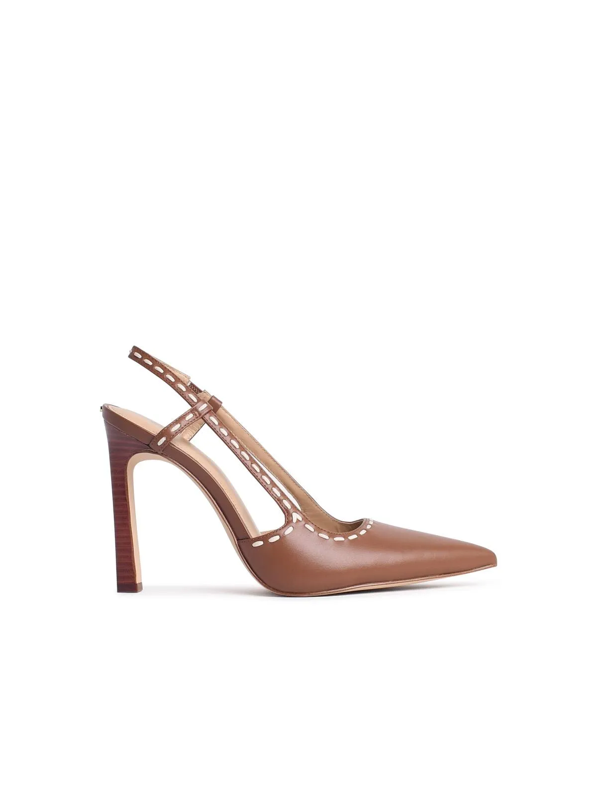 Michael Michael Kors    Michael Michael Kors Slingback 'Alora' Brown Lear Pumps