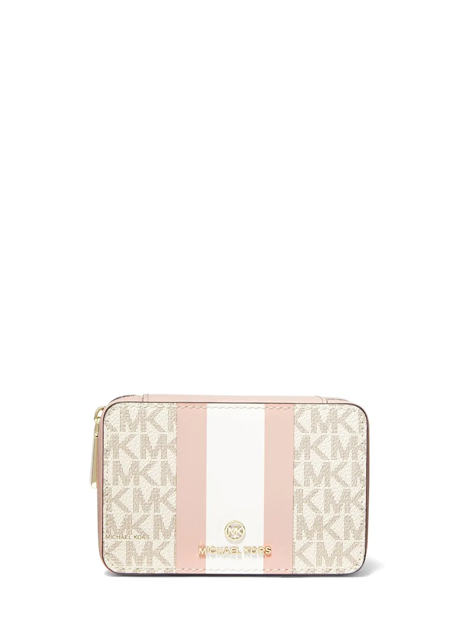 MICHAEL MICHAEL KORS Small logo stripe jewelry case -                         -                     -                