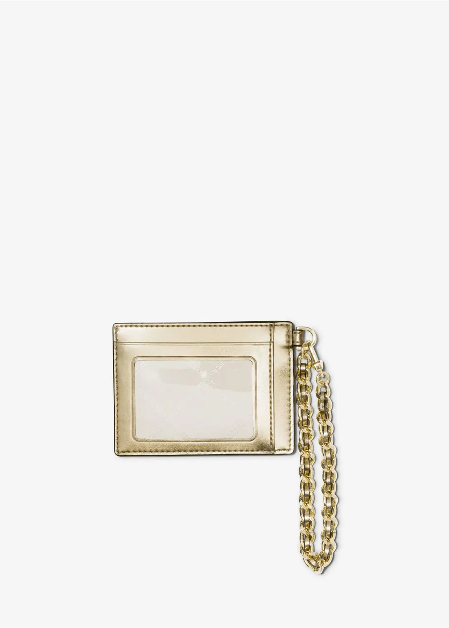 MICHAEL MICHAEL KORS Small metallic logo chain card case -                         -                     -                