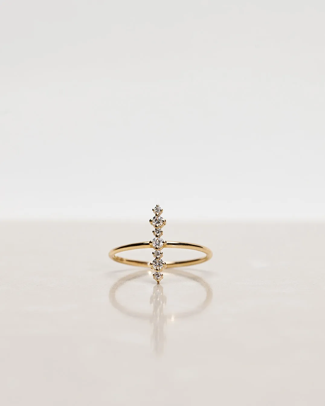 One-Of-A-Kind Brilliant Diamond Bar Ring